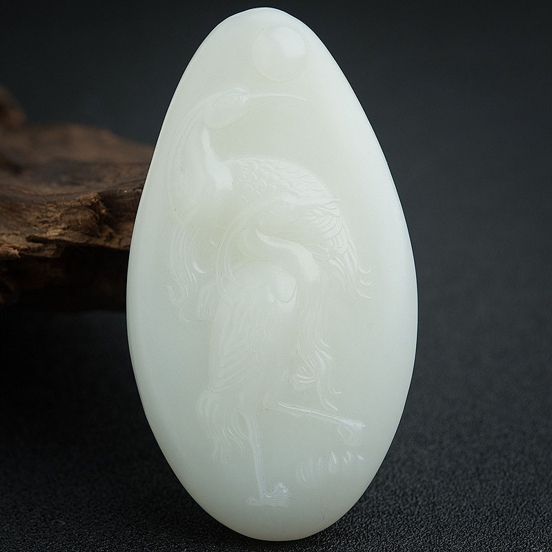 俄料天然和田白玉吊坠 - 红掌柜