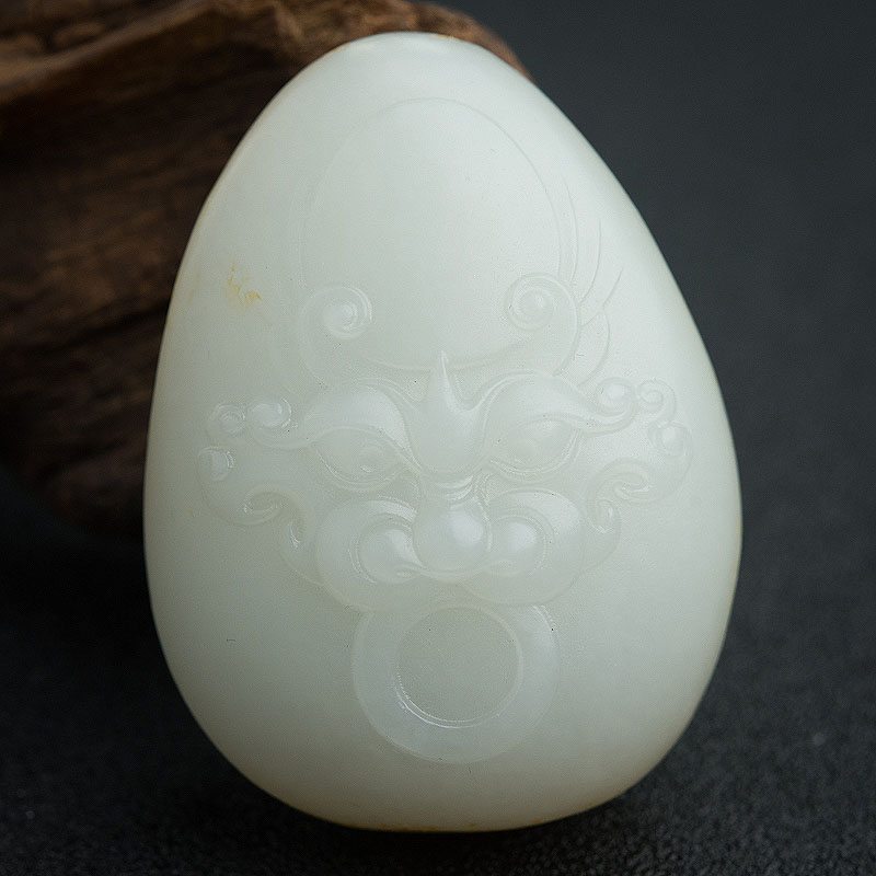 俄料和田龙头吊坠 - 红掌柜