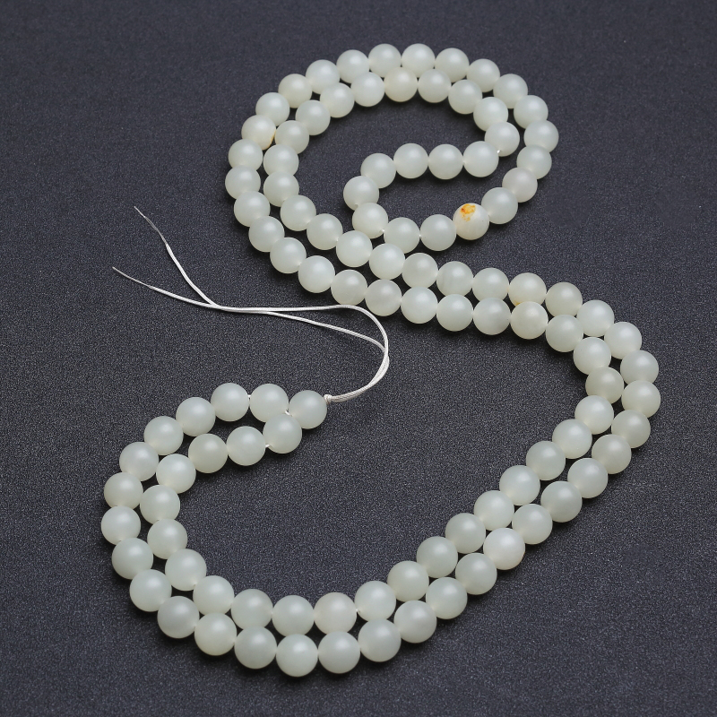 10mm新疆和田青白玉山料长链-红掌柜