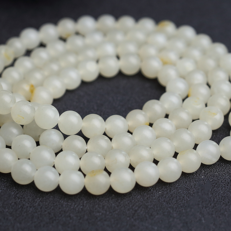 8mm新疆和田青白玉长链-红掌柜