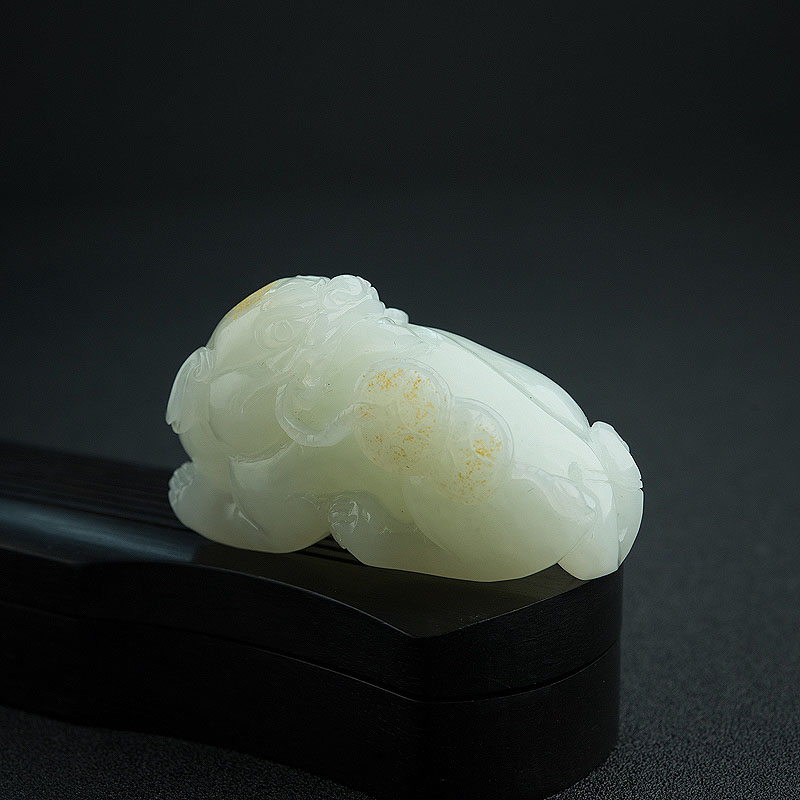 天然和田白玉貔貅吊坠 - 红掌柜