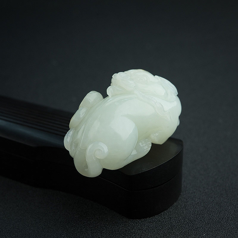 和田白玉貔貅吊坠 - 红掌柜