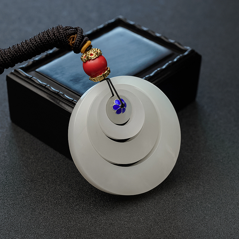 俄料白玉代代有钱吊坠-红掌柜