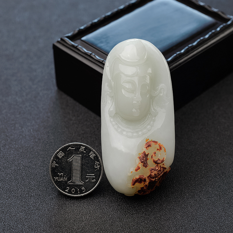 山料和田玉观音吊坠-红掌柜