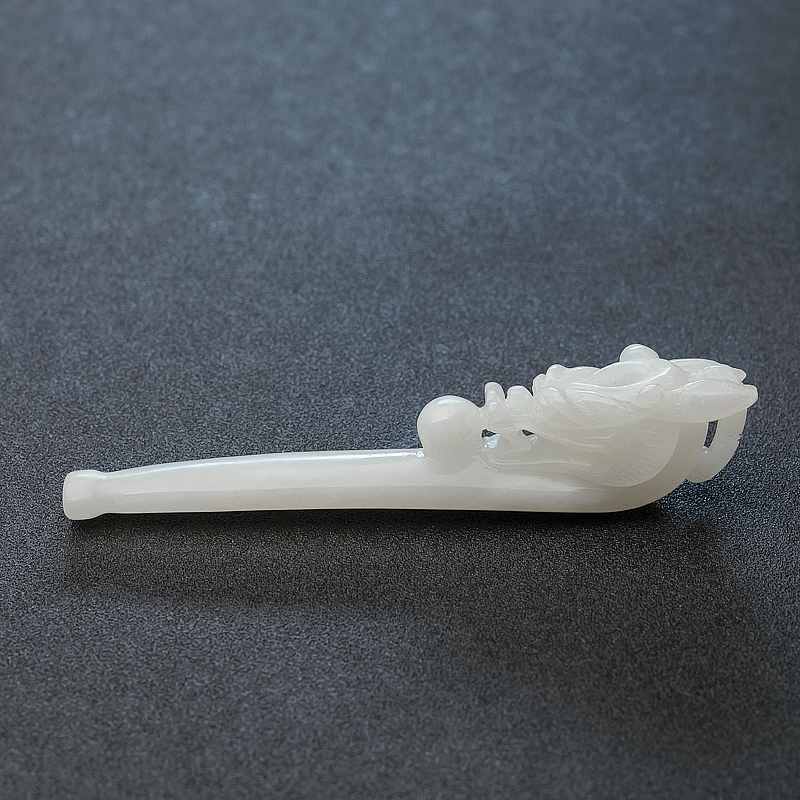 俄料白玉龙头烟嘴-红掌柜