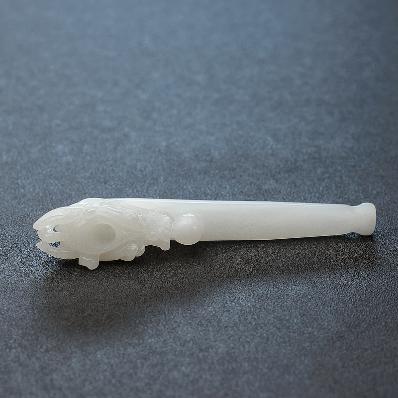 俄料山料白玉烟嘴-红掌柜