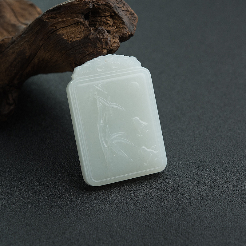 天然和田白玉节节高升吊坠-红掌柜