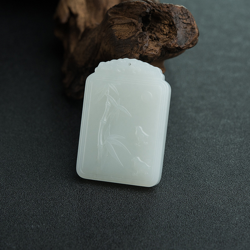 山料和田白玉节节高升吊坠-红掌柜