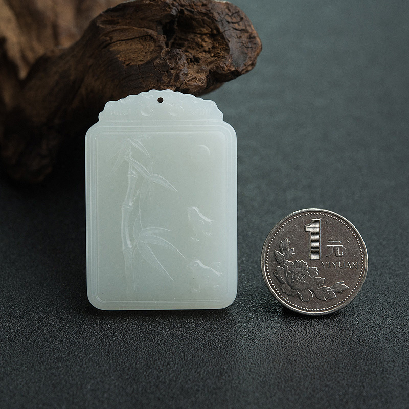 山料和田白玉吊坠-红掌柜