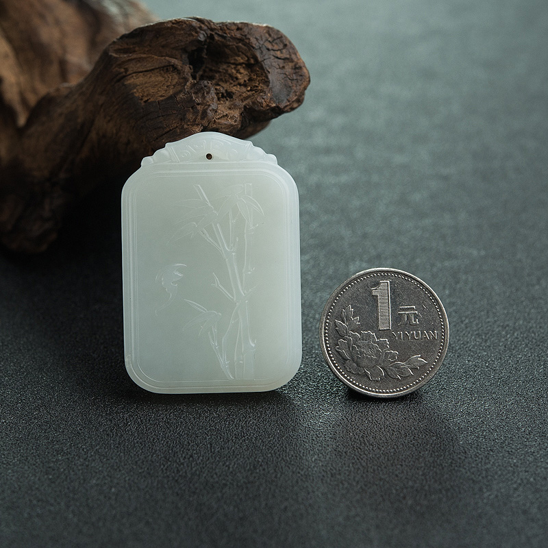 山料和田白玉吊坠-红掌柜