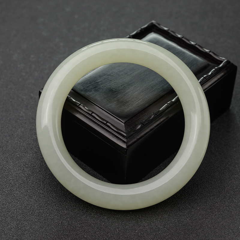 和田白玉圆镯-红掌柜