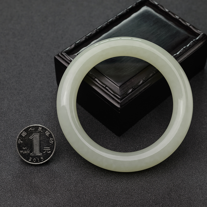 山料和田白玉圆镯-红掌柜