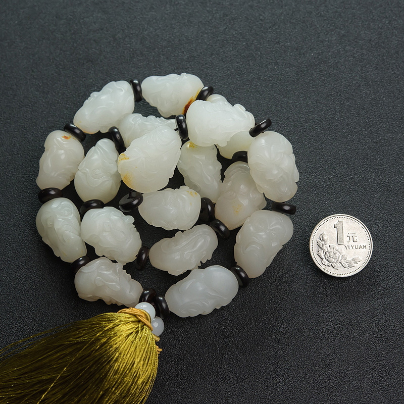 和田玉罗汉头手持-红掌柜