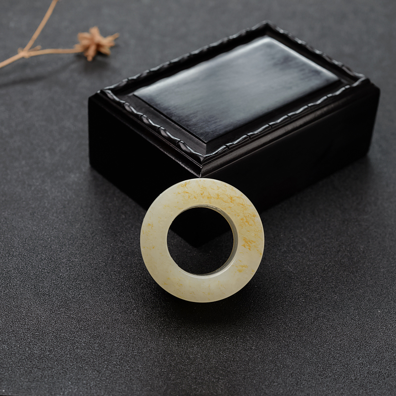 天然和田白玉扳指-红掌柜