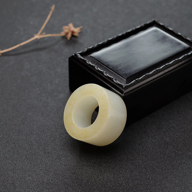 和田白玉扳指-红掌柜