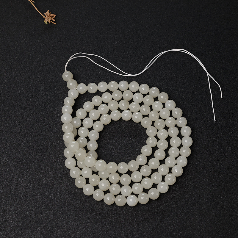 和田白玉佛珠-红掌柜