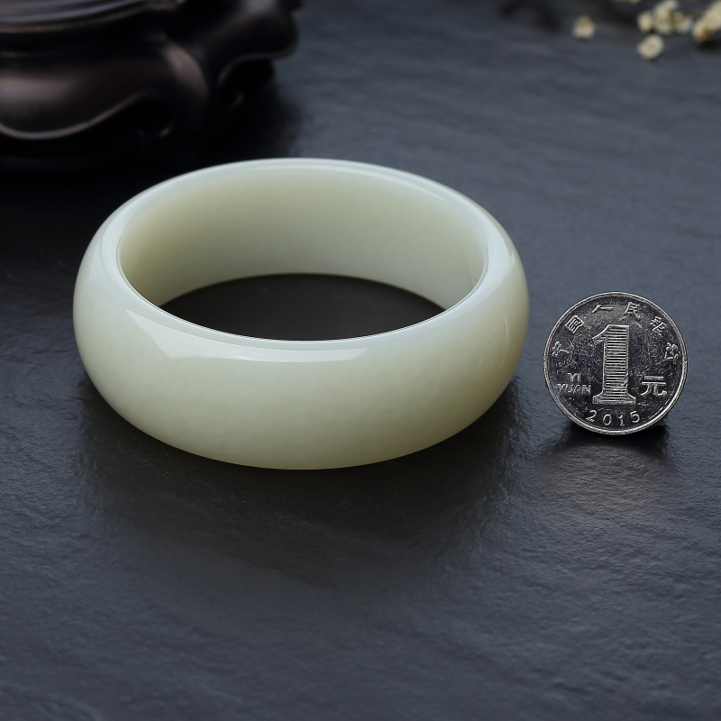 山料和田玉扁镯-红掌柜