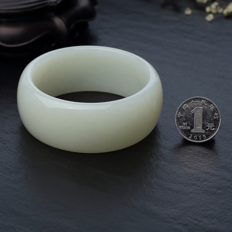 和田青白玉扁镯-红掌柜