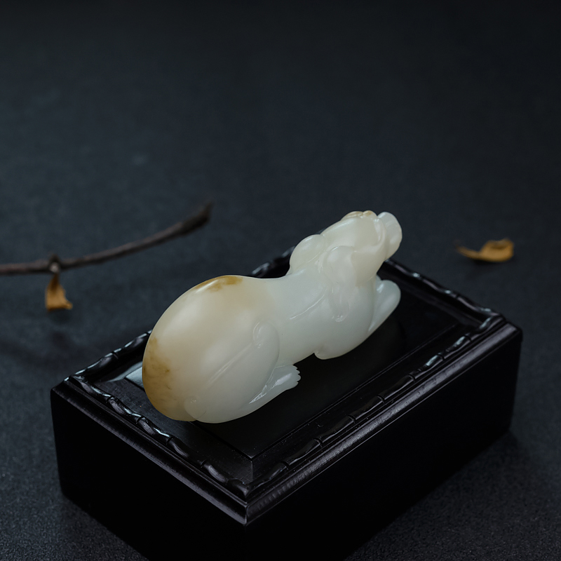 山料和田玉旺财吊坠-红掌柜