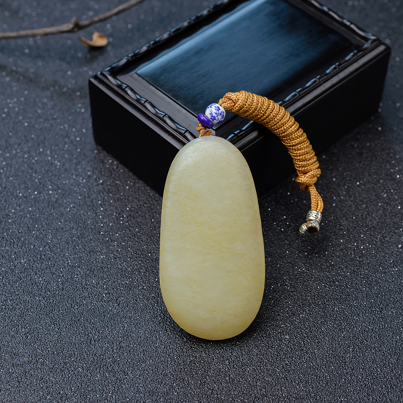 天然和田白玉福在眼前吊坠-红掌柜