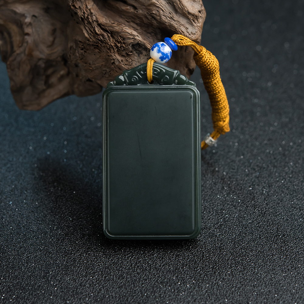 和田碧玉观音吊坠-红掌柜