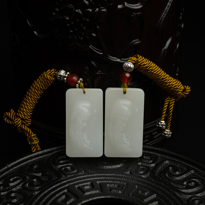 和田玉关公吊坠-红掌柜