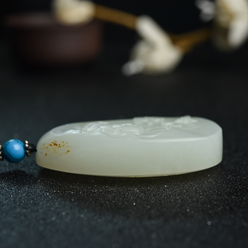 和田白玉观音吊坠-红掌柜