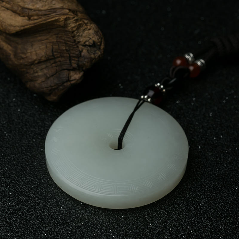 和田玉平安扣吊坠-红掌柜