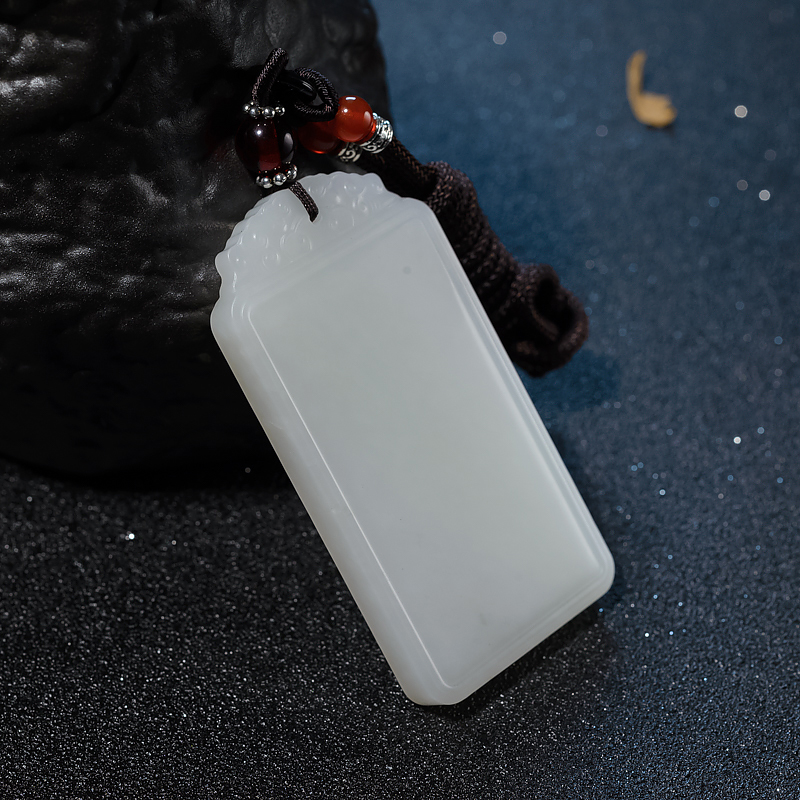 山料和田白玉吊坠-红掌柜