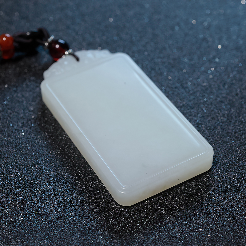 和田白玉吊坠-红掌柜