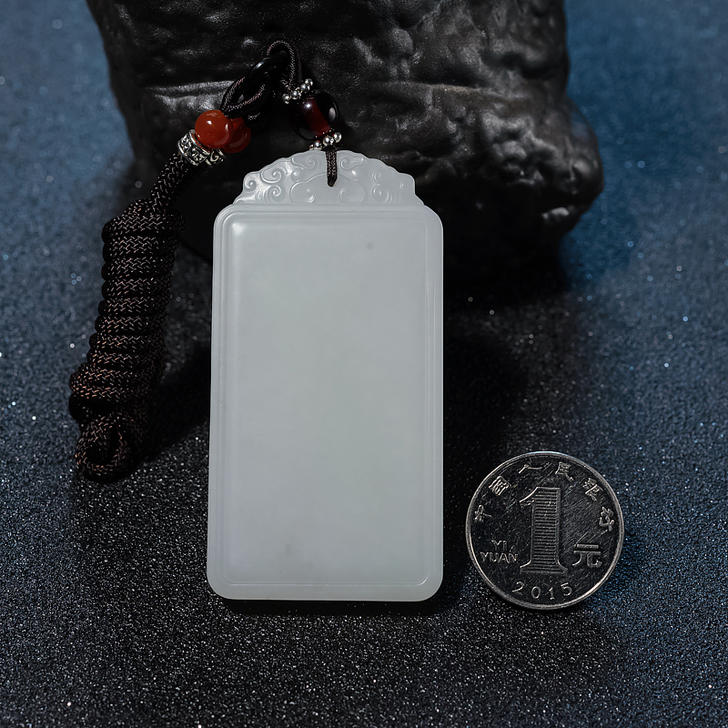 和田白玉吊坠-红掌柜