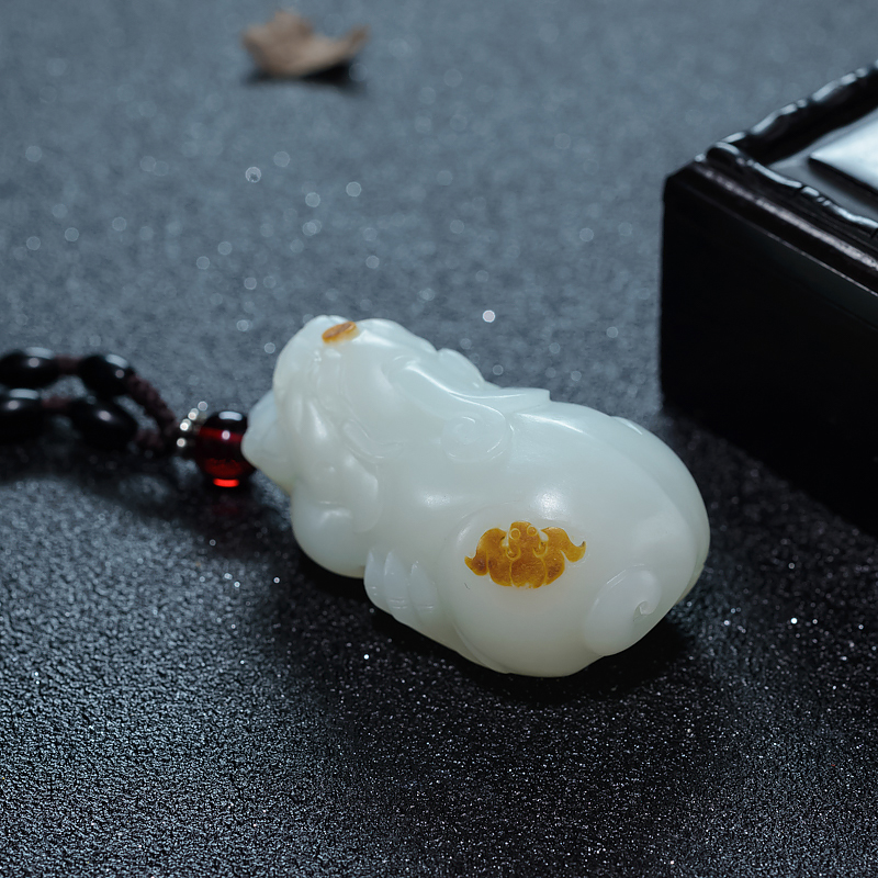 山料和田白玉吊坠-红掌柜