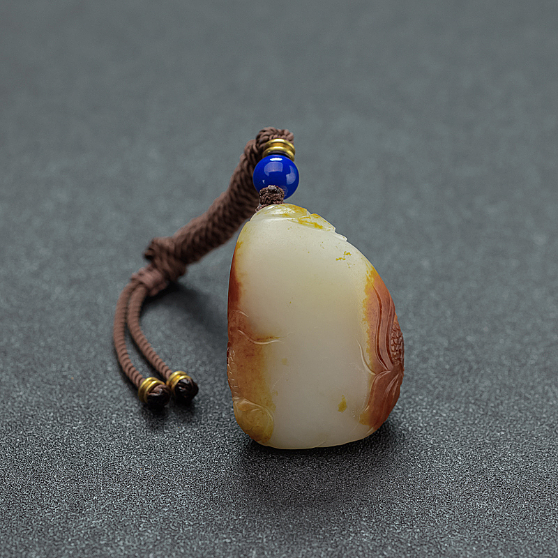 新疆和田玉连年有余吊坠 - 红掌柜