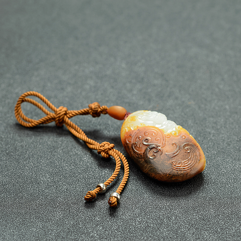 新疆和田玉籽料貔貅吊坠 - 红掌柜