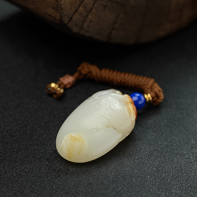 新疆和田玉天鹅吊坠 - 红掌柜