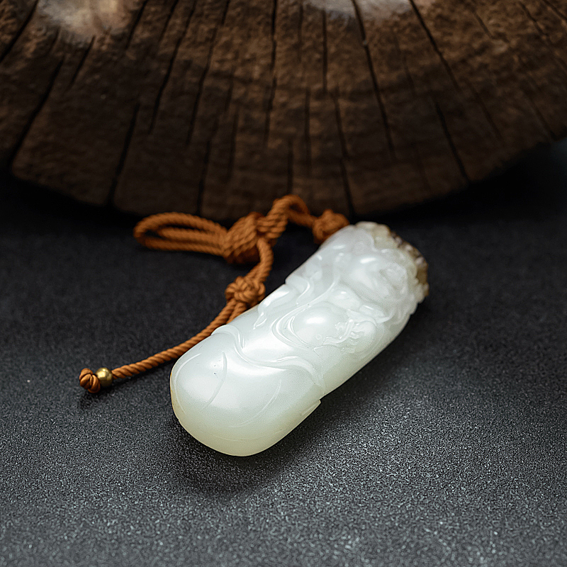 新疆和田玉刘海戏金蟾吊坠 - 红掌柜