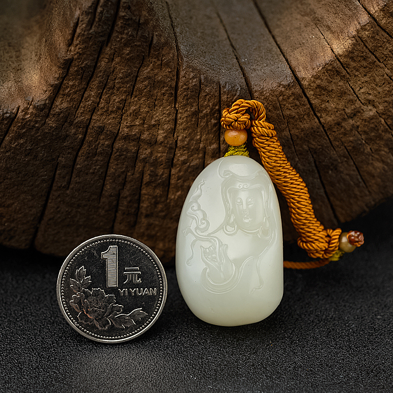 新疆和田玉观音吊坠 - 红掌柜