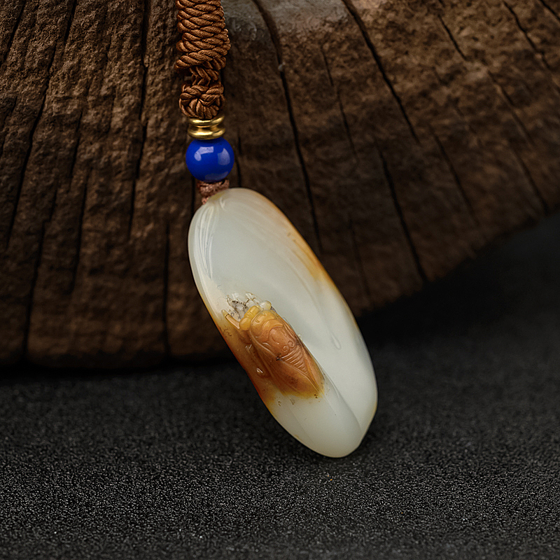 新疆和田玉籽料一鸣惊人吊坠 - 红掌柜