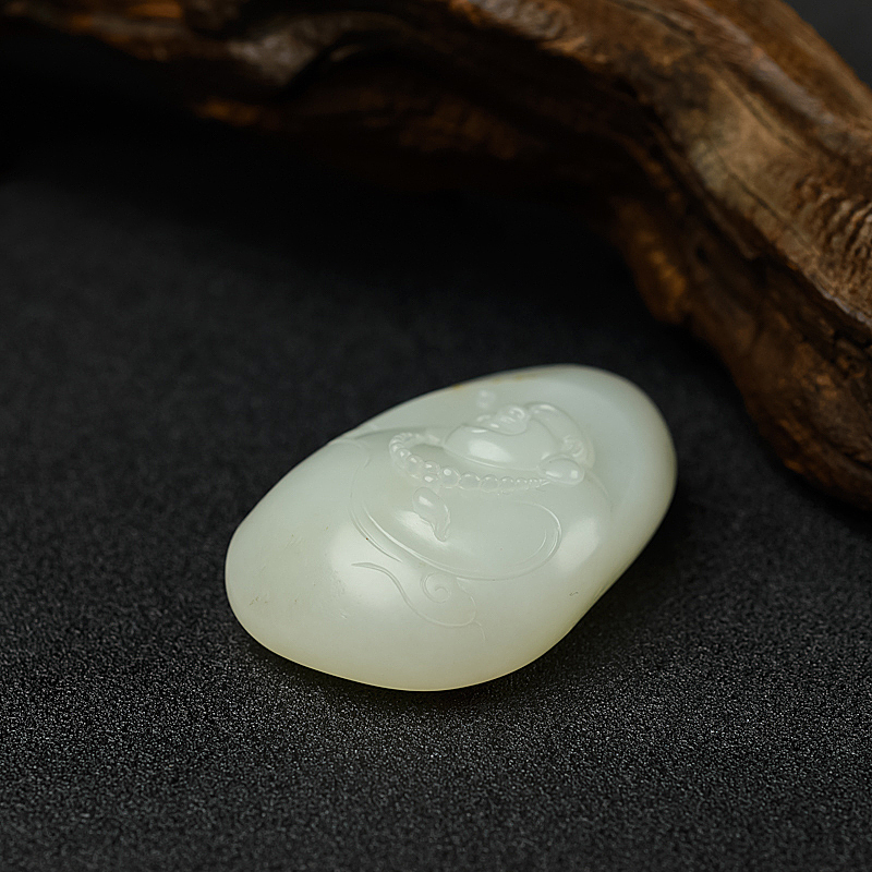 新疆和田白玉吊坠 - 红掌柜