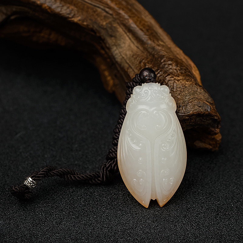 新疆天然籽料和田白玉一鸣惊人吊坠 - 红掌柜