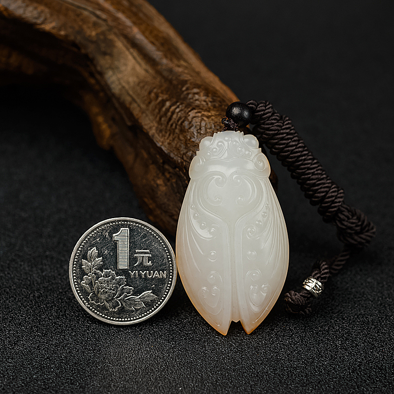 天然籽料和田玉一鸣惊人吊坠 - 红掌柜