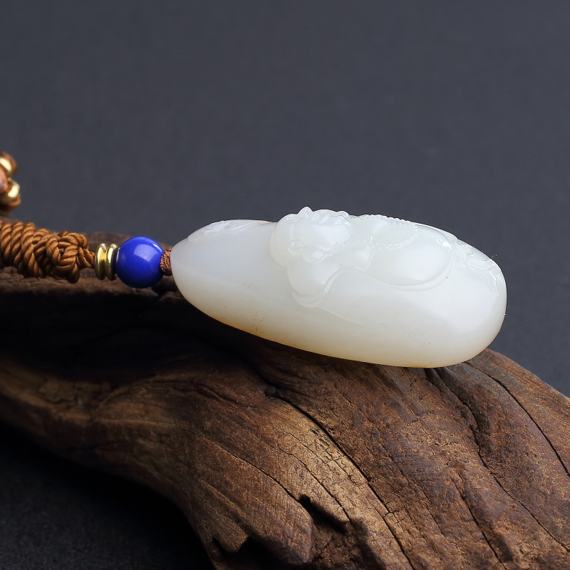 籽料和田玉弥勒佛吊坠-红掌柜