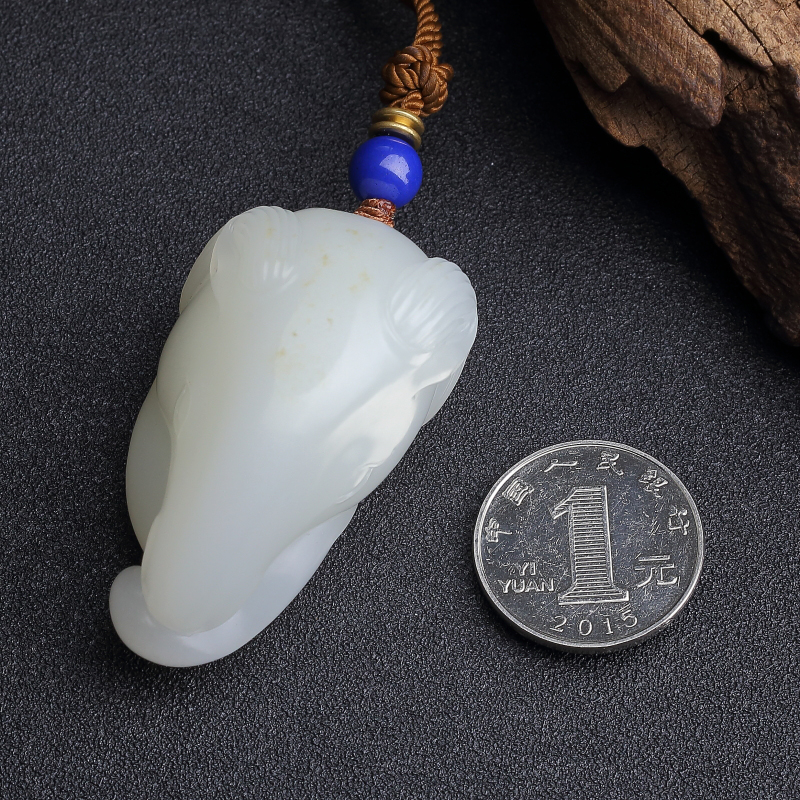 籽料和田白玉吊坠-红掌柜