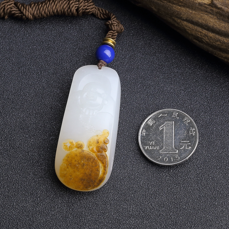 籽料和田玉吊坠-红掌柜