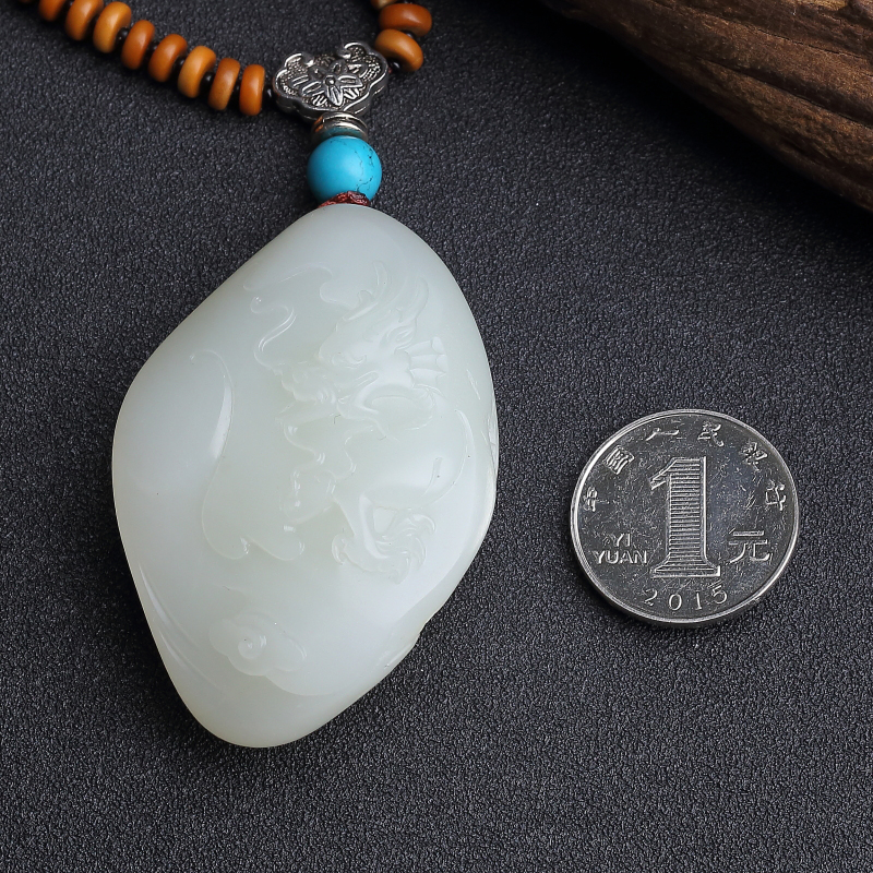 籽料和田白玉吊坠-红掌柜