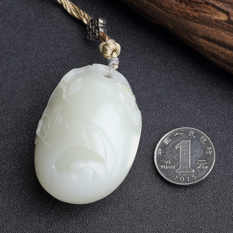 籽料和田白玉吊坠-红掌柜