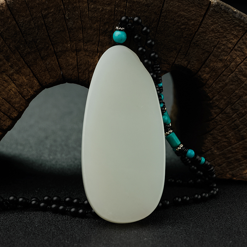 新疆天然和田白玉观音吊坠-红掌柜