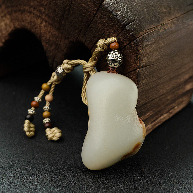 俏色和田玉兵马俑吊坠 - 红掌柜