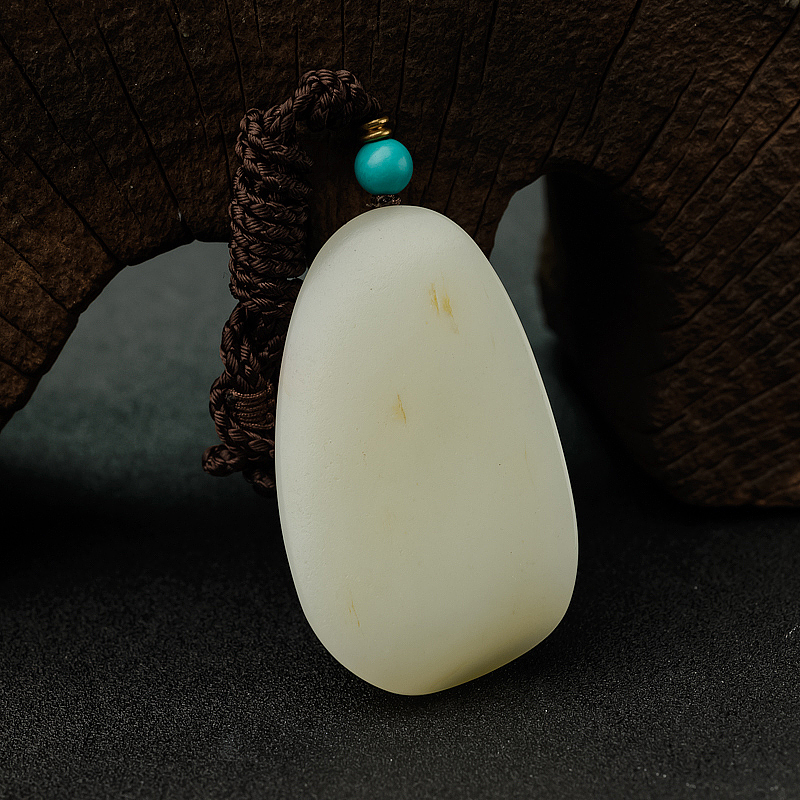 籽料和田白玉观音吊坠 - 红掌柜