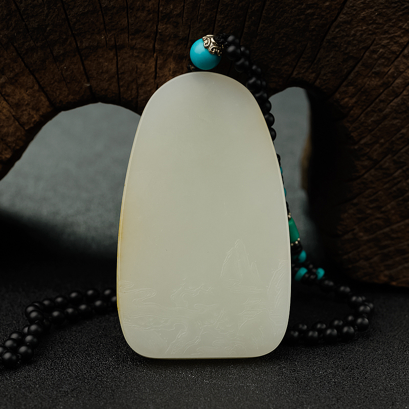 籽料和田玉观音吊坠 - 红掌柜